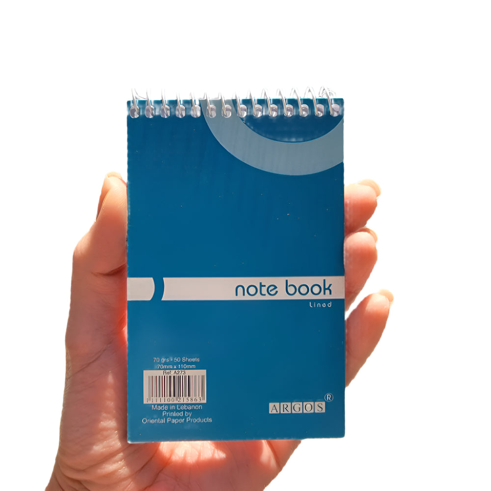 ARGOS Pocket Mini Note Book 50ct, 7x10 cm