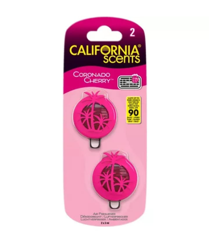 Car Freshener Diffuser California Scent AC Vent Clip 2ct