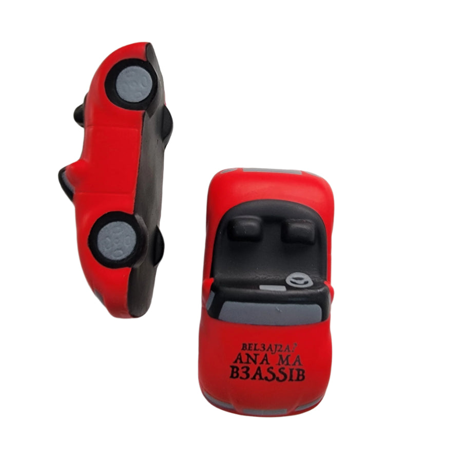 Car Squishy Stress Ball "Bel3aj2a?"