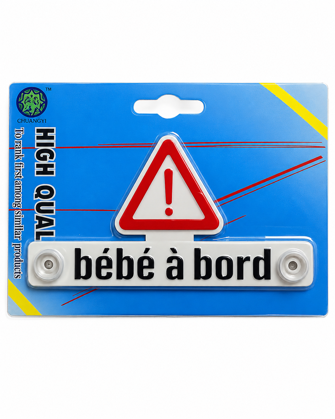 Car Window Sign “Bébé à Bord”