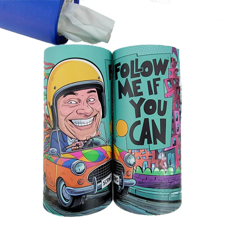 Refillable Cup Napkins Tissue Box Him/Her
