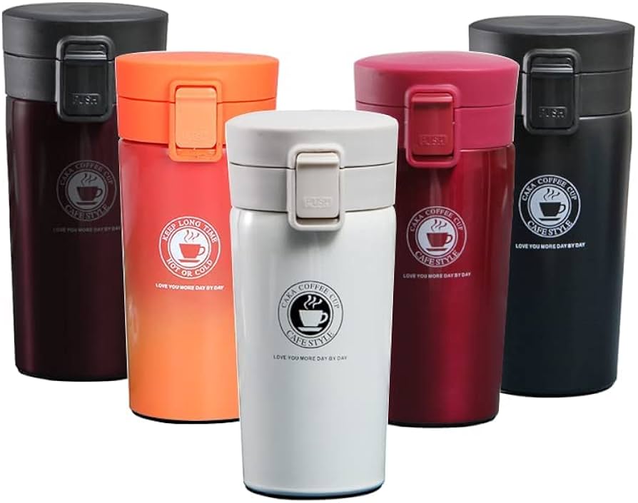 Double Wall Stainless Steel Bottle cup Thermos with lock 380 ml