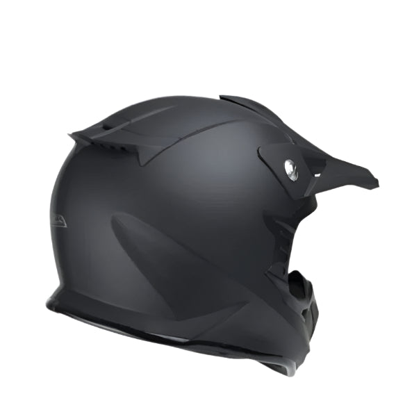 Black motorcycle helmet