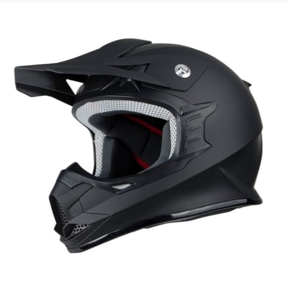 Black motorcycle helmet