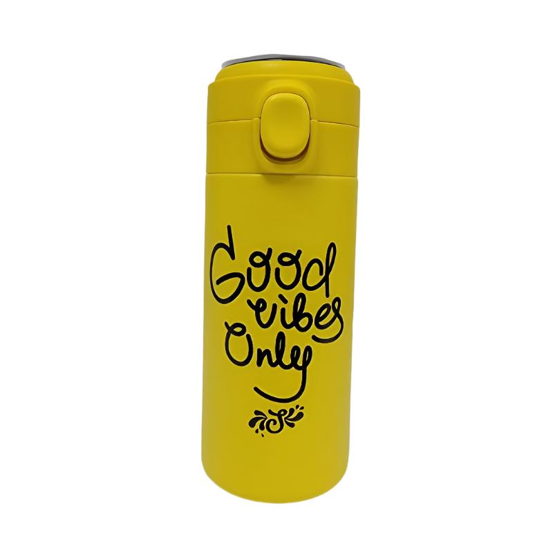 Insulated Thermos Bottle cup w temperature reader & Lock 350 ml