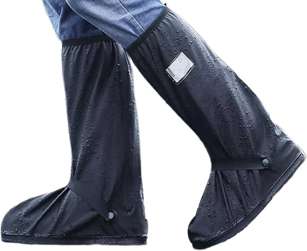 Oil & Gaz Snow Water Proof Rain Boot Cover Black Unisex Long 38 cm +Bag