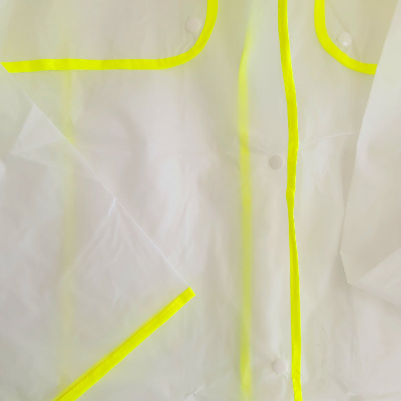 Oil & Gaz Waterproof Poncho Rain Coat Transparent +Bag