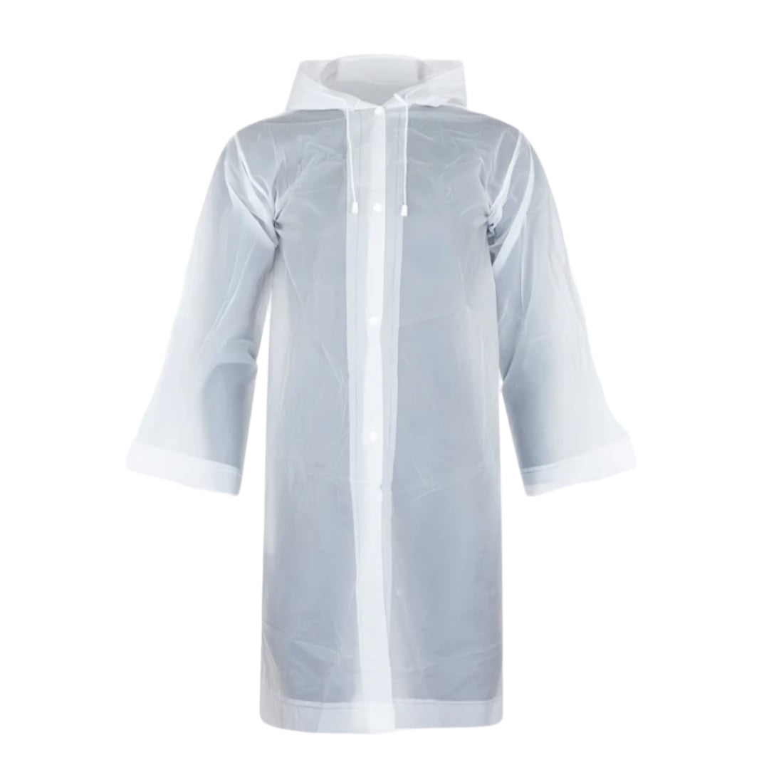 Oil & Gaz Waterproof Poncho Rain Coat Transparent +Bag