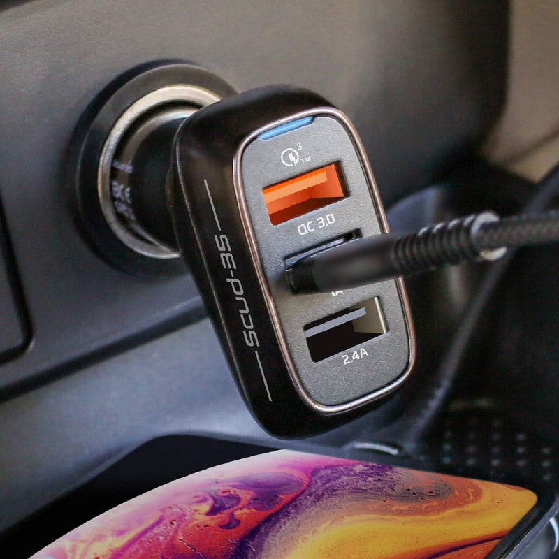 PROMATE Car 35W Quick Charger 3 USB Ports