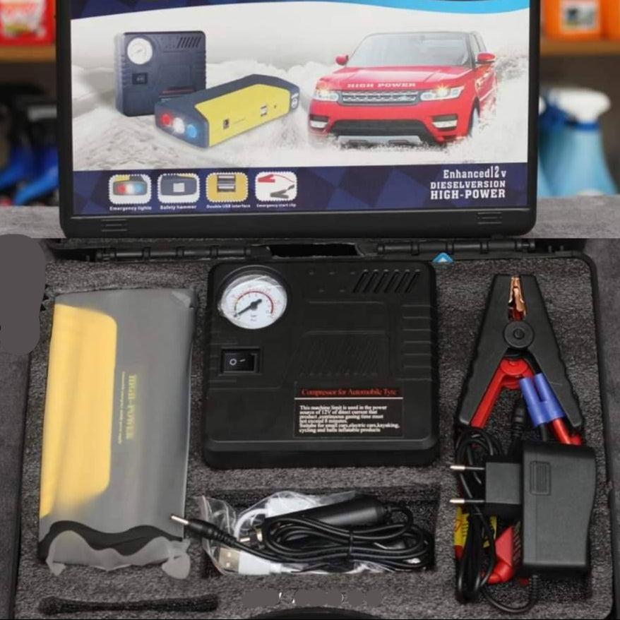 High-Power Emergency Car Battery Jump Starter Kit