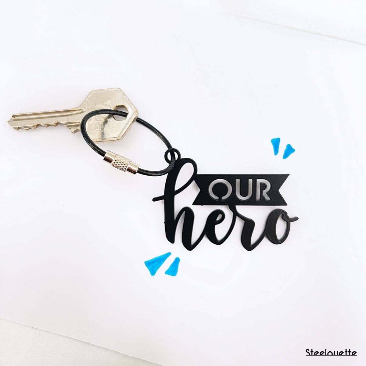 Steel Key Chain Our Hero
