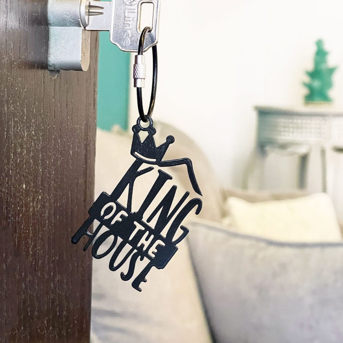 Steel Key Chain King Of The House