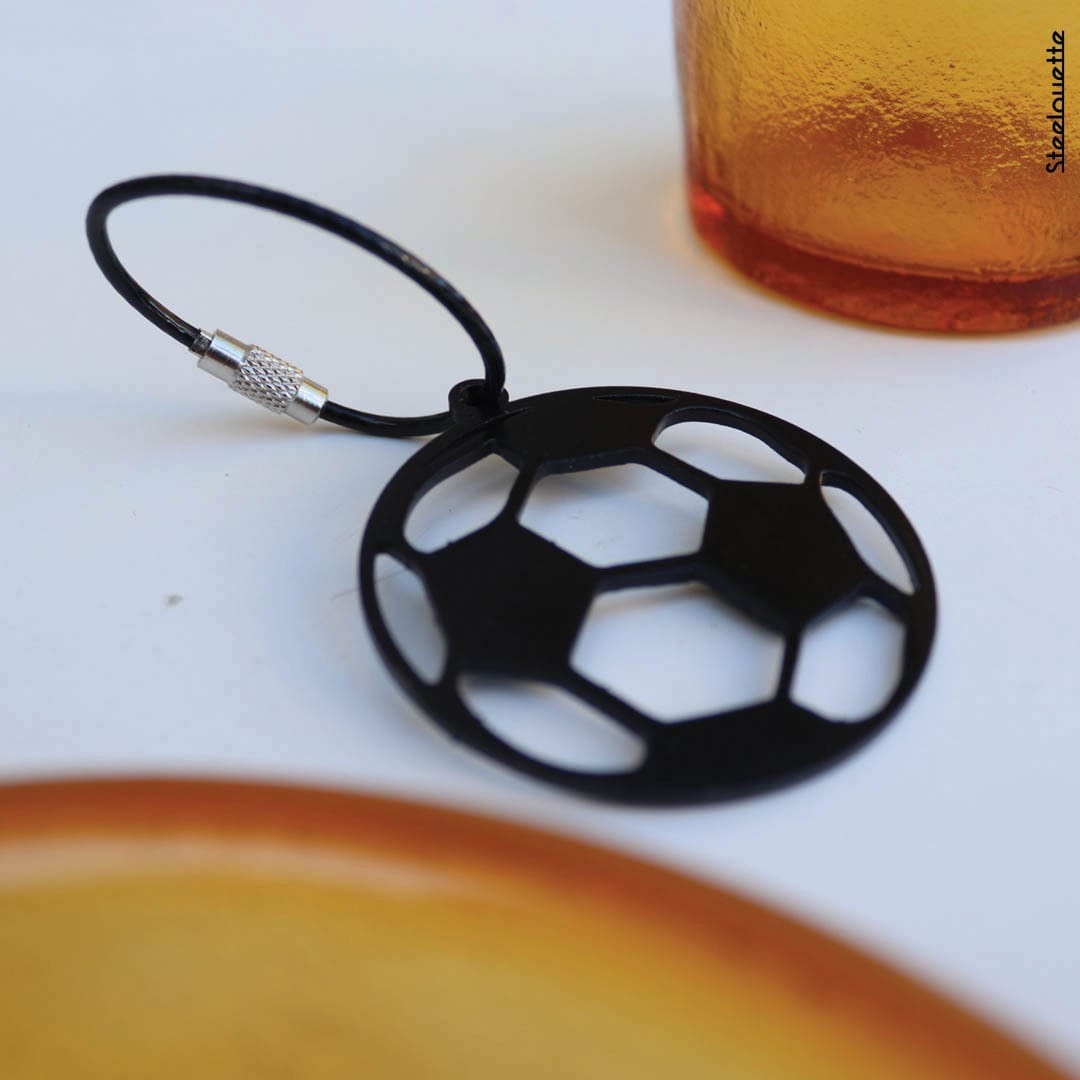 Steel Key Chain Soccer