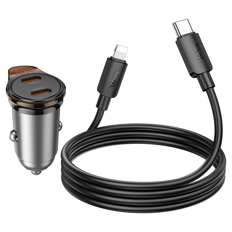 Hoco Car Charger C Port 30W + iPhone-C Cable