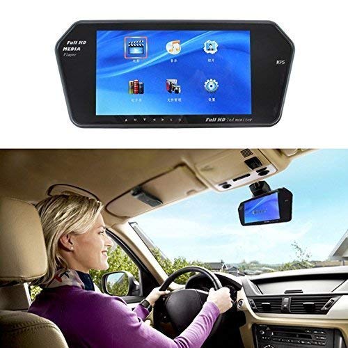 Rear view Monitor Mirror Touch Button TFT LED Screen Bluetooth/USB 7 Inch