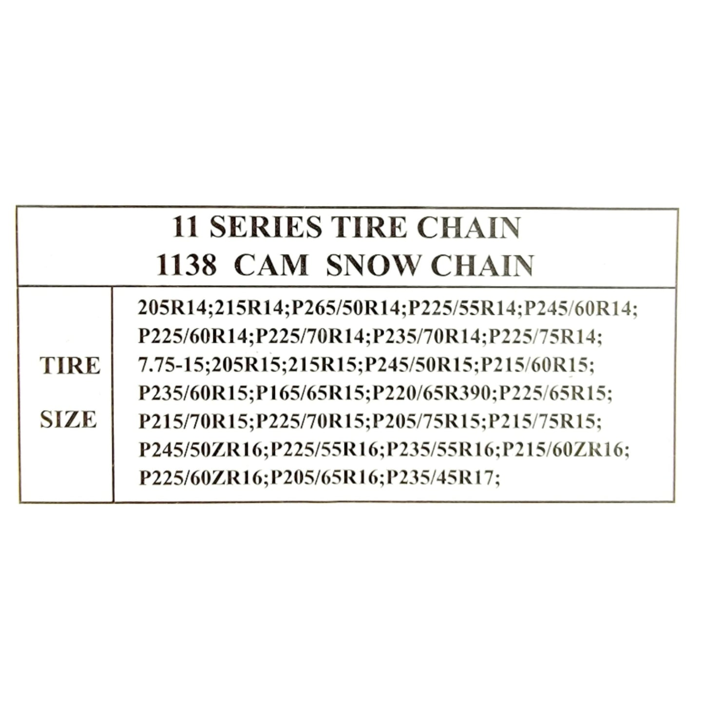 GS Snow Chain For Tire Wheels TUV 16 MM 11 Series - 2 Pcs