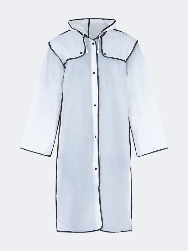 Oil and Gaz Transparent Waterproof Rain Poncho