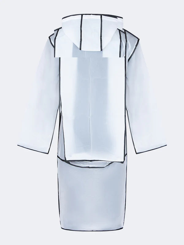 Oil and Gaz Transparent Waterproof Rain Poncho