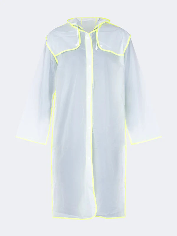 Oil and Gaz Transparent Waterproof Rain Poncho