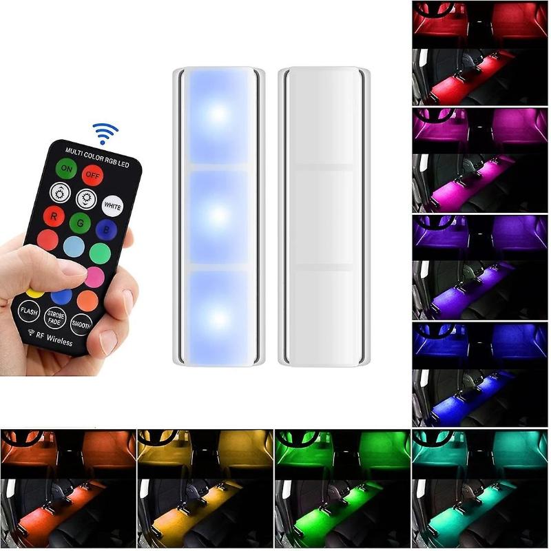 Car Mood: Wireless LED Multi colors Lights set of 2 Pcs