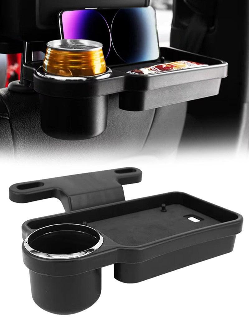 Car Back Seat Multi-Functional Foldable Tray With Drink Pocket