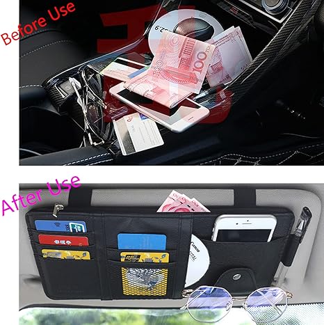 Car Sun Visor Multi-Pocket Organizer