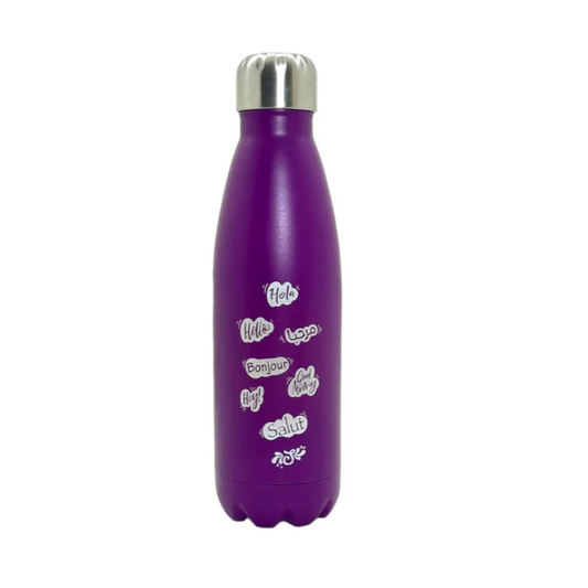 Double Wall Stainless Steel Bottle Purple 500 ml