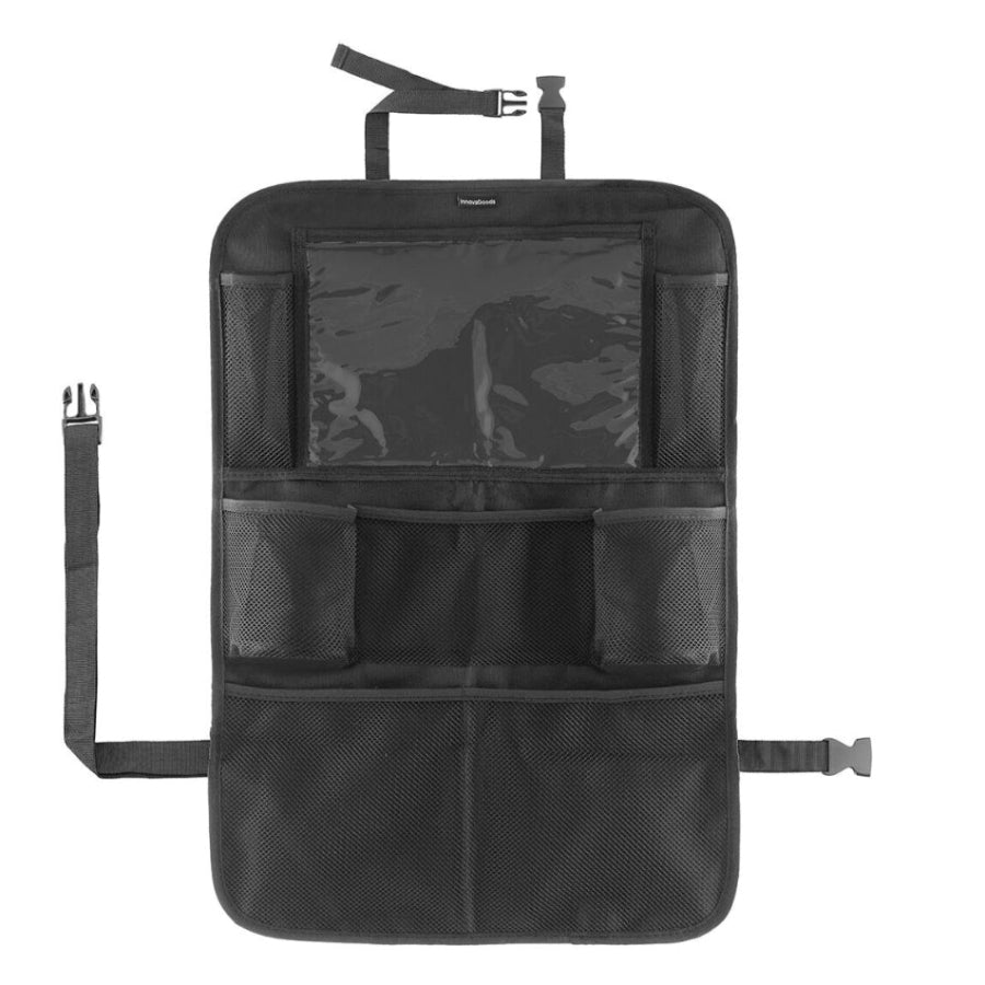 Black car organizer with multiple pockets 