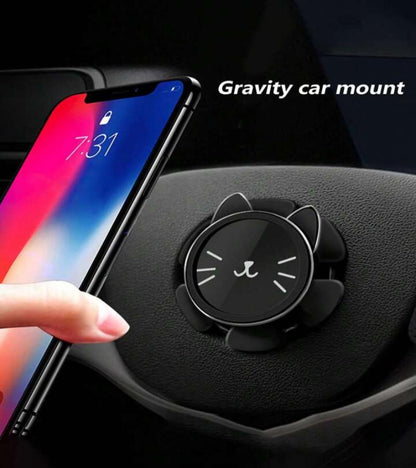 Steering Wheel Magnetic Car Mobile Holder Cat