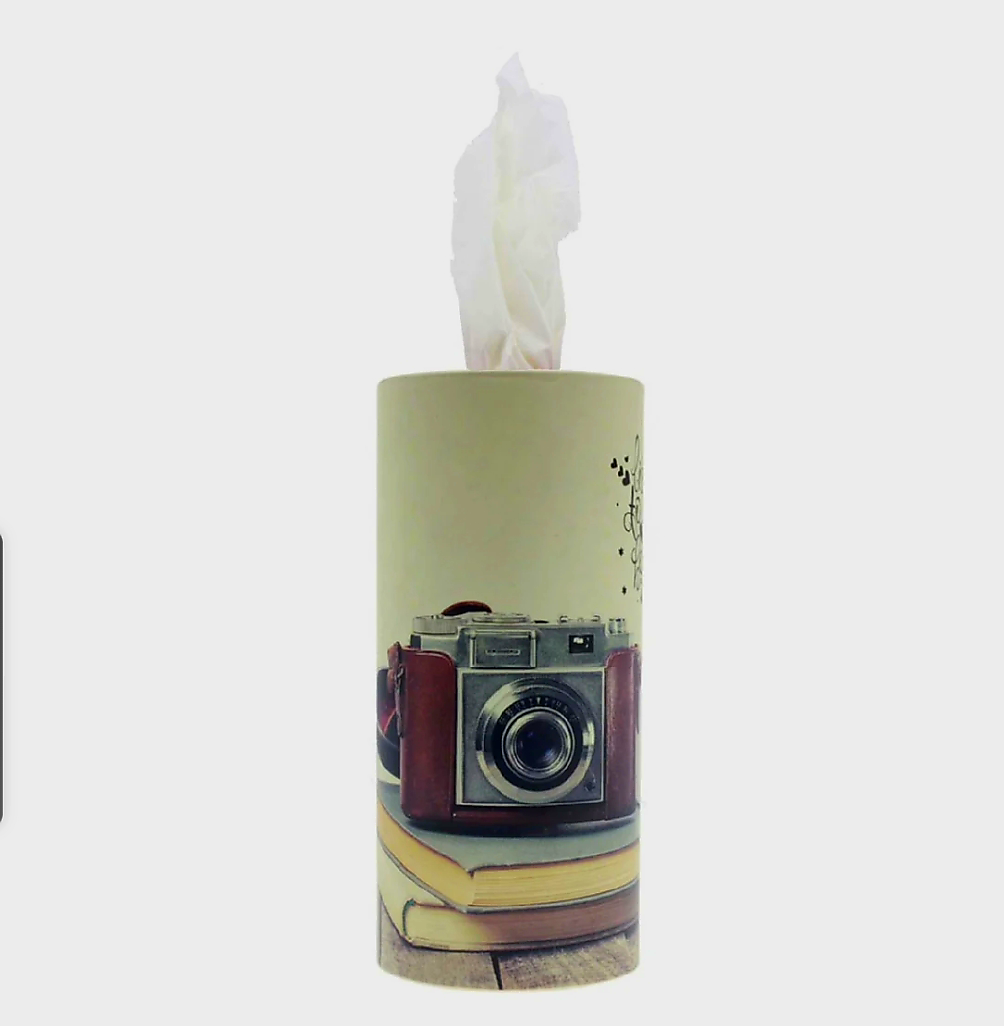 Cylinder Refillable Napkins Tissue Box