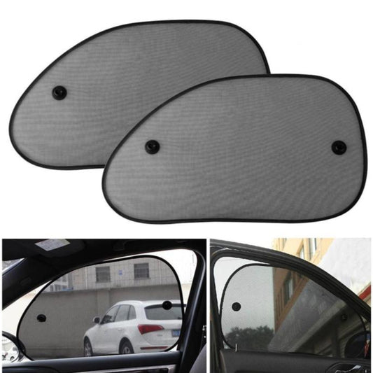 Sun Shade Oval Dark Mesh Sheet Car Side Window 38 x 65 cm /2 pcs