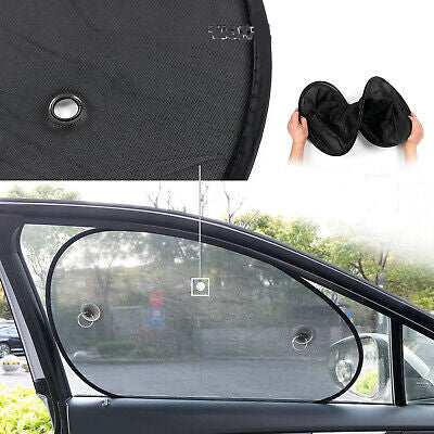 Sun Shade Oval Mesh Sheet Car Side Window 30 x 60 cm /2 pcs