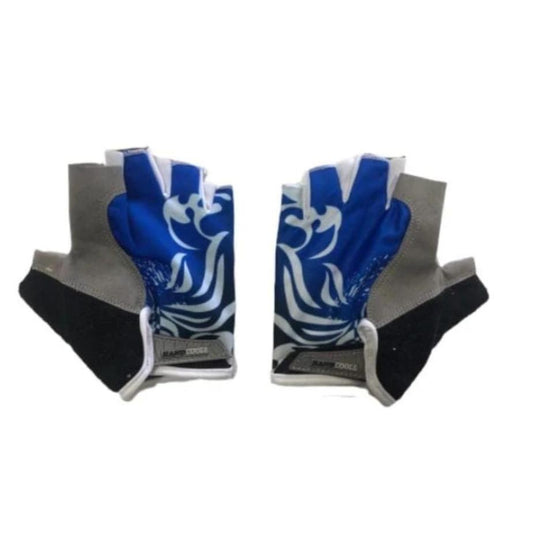 Unisex Biking Gloves Blue & Grey