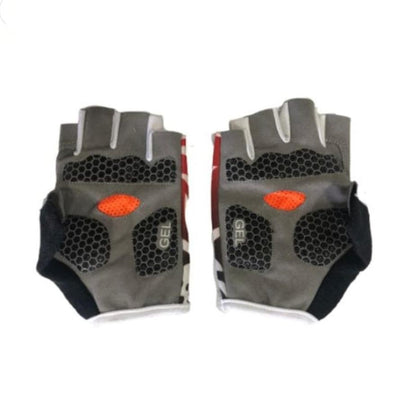 Unisex Biking Gloves Red & Grey