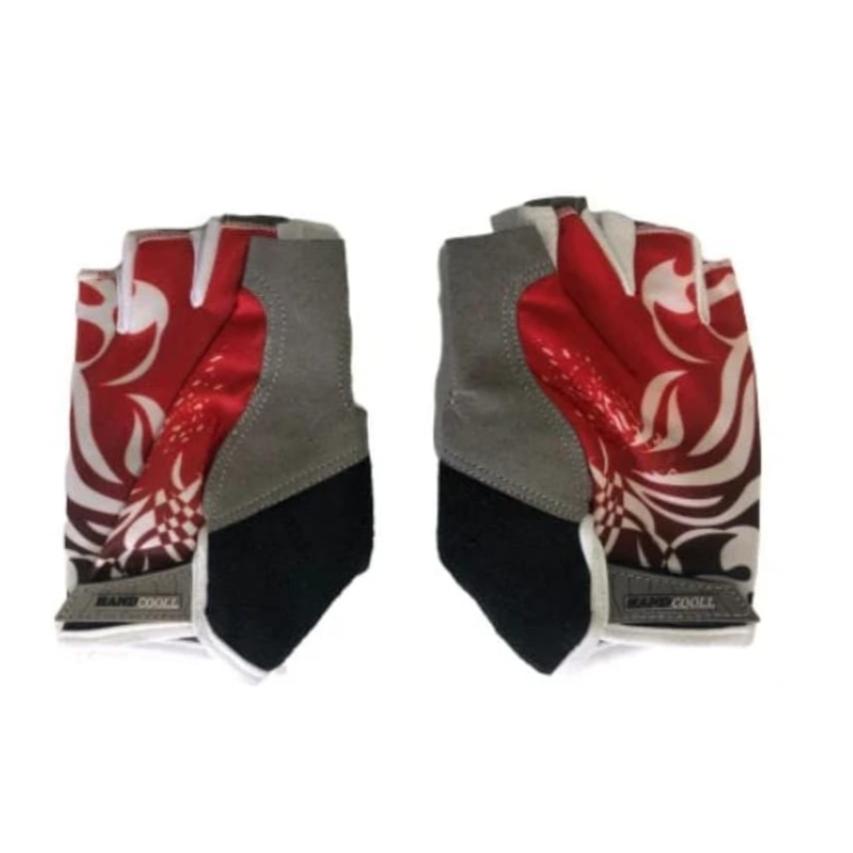 Unisex Biking Gloves Red & Grey