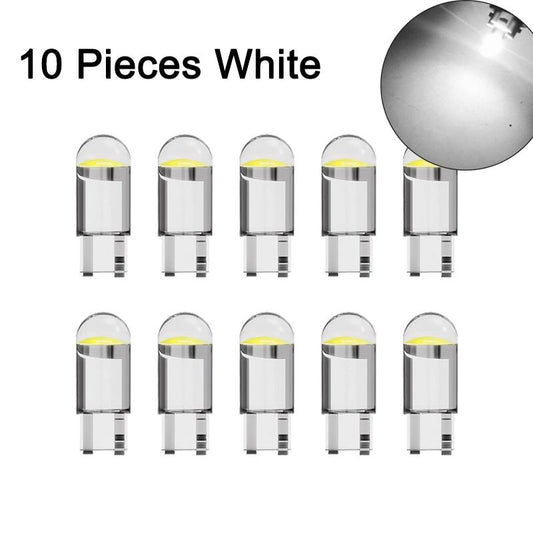 Vehicle Signal White Light Bulb T10, 10 pcs