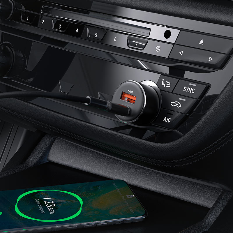 ACEFAST Car Fast Charger with USB-A & USB-C Ports