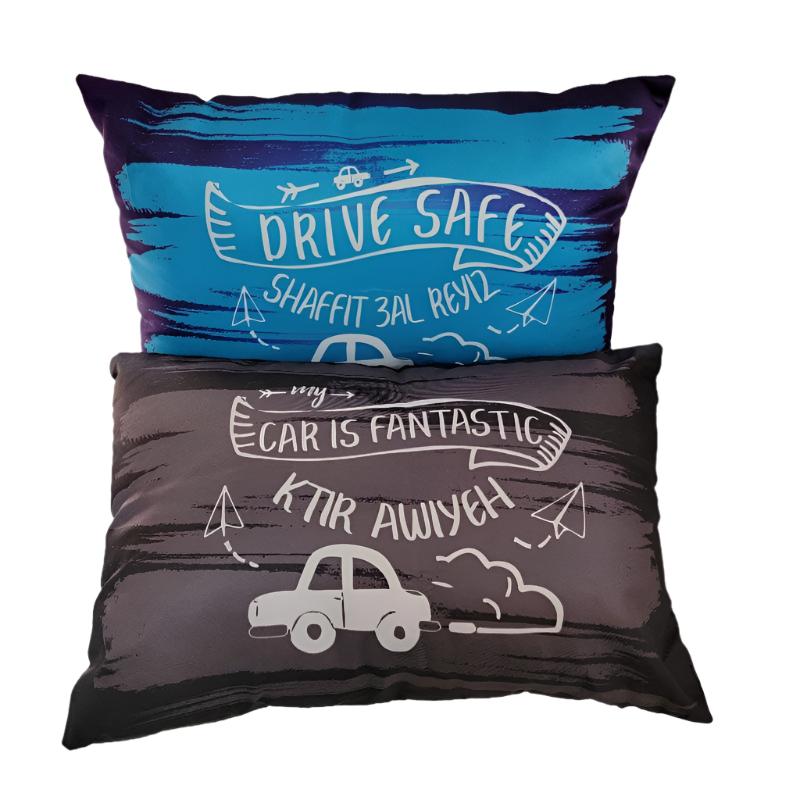 Car Pillow Washable Cover Double Design 35x25 cm