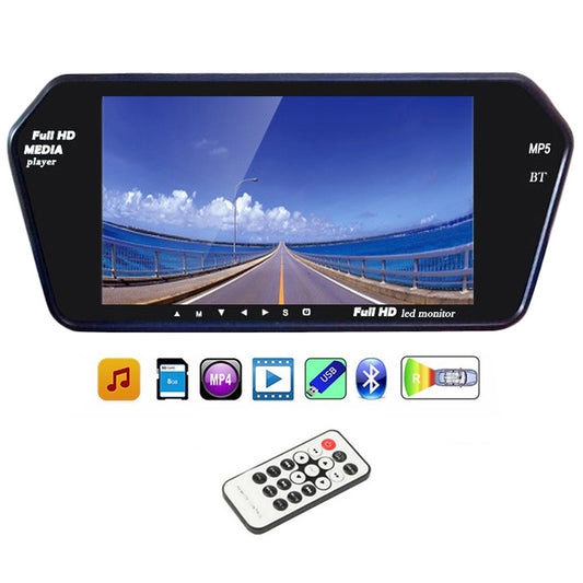 Rear view Monitor Mirror Touch Button TFT LED Screen Bluetooth/USB 7 Inch