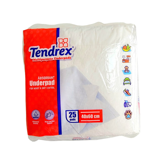 Tendrex Absorbent Multipurpose Under Pads 60x40 cm - 25 ct